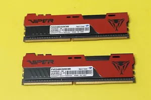 NEW PATRIOT VIPER DDR4 RAM 16GB (2 x 8GB) 3200 MHz CL18 Desktop RAM PC4-25600 - Picture 1 of 2