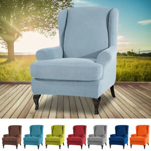 Arm Wing Back Chair Cover Elastic Armchair Wingback Slip Cover Stretch Protector