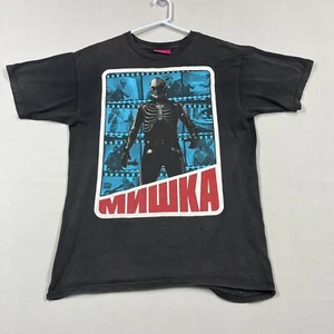 Mishka NYC Black Casual Crew Neck Tee T Shirt Mens Medium M Flawed - Picture 1 of 12