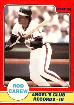 1986 Star #15 Rod Carew California Angels HOF - Image 1 of 2