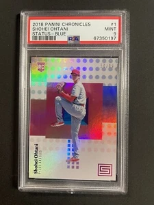 2018 Panini Chronicles Status Shohei Ohtani Blue SP Rookie RC #d’/99 PSA 9 - Picture 1 of 8