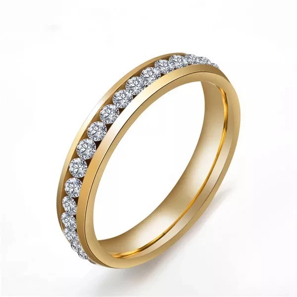 Brand New Men Women Silver Gold Stainless Steel Ring Band Wedding Engagement USA - Image 1 of 1
