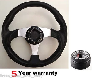 KIT MOYEU VOLANT SPORT ET BOSS 300 MM COMPATIBLE AVEC LAND ROVER DEFENDER 48 SPLINE - Photo 1 sur 4