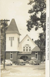 Potosi MO The Methodist Church & Center of Tiff Mining RPPC - Picture 1 of 1
