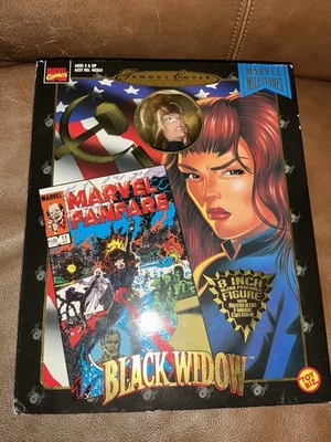 BLACK WIDOW MARVEL HITOS 1998 TOY BIZ MARVEL CUBIERTAS FAMOSAS Foto 1 de 4