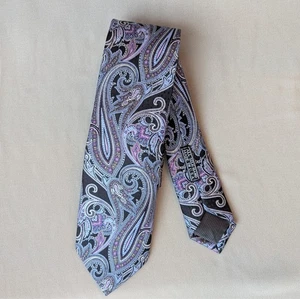 JZ Richards Tie Silk  Paisley Floral Jacquard Textured Made in USA NWOT - Bild 1 von 5