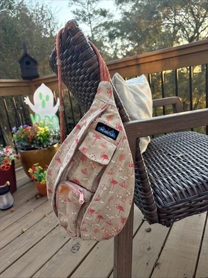  KAVU Naranja/Marrón Mini Cuerda Eslinga Bandolera Senderismo Bolso Flamencos  Foto 1 de 4