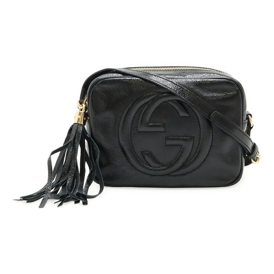 GUCCI Soho Small Disco Tassel Shoulder Bag Pochette in Black Leath... GZl1ayyn - Image 1 of 1