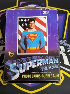 1978 Topps Superman The Movie Trading Card Set Wax Pack Box mai aperto DC Comics - Foto 1 di 4