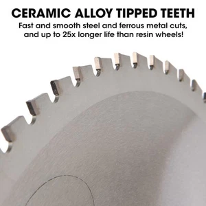 355mm Ceramic Alloy Blade for Metal Cut-Off Saws, Low Spark, Long Lasting - Picture 1 of 5