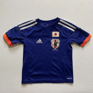 Japan National Team Jersey Youth Blue Soccer Climacool JFA Adidas Flag Patch - Picture 1 of 9
