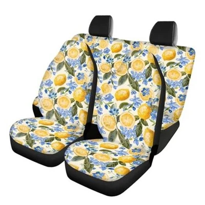 Наборы чехлов на автомобильные сиденья универсальные для переднего заднего сиденья лимонные - Изображение 1 из 4
