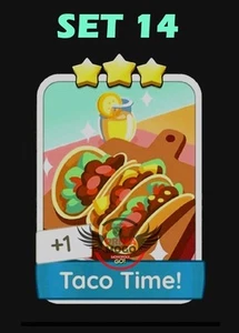 Taco Time!_SET 14 ⭐3 STAR Sticker card Monop0ly_Go ⚡️ Instant Delivery - Picture 1 of 4