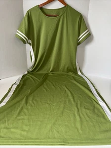 Bodycon-Kleid olivgrün weiß gestreift 2XL Midi - Bild 1 von 7