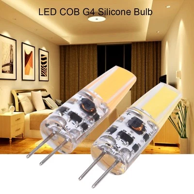 AA (Warm White)10Pcs AC/DC12-24V G4 COB LED Light Bulbs NOn Dimmable Silicone - Image 1 of 4