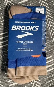 Calze Brooks Ghost Lite Running Crew PNW Taglia Large Cushion California Run Happy - Foto 1 di 8
