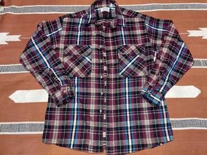 Vintage 90s Private Property Large Flannel Buffalo Check Grunge Made In USA L - Bild 1 von 10