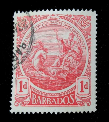 Barbados Stamp Scott 129 Colony Seal 1d 1916 Used NG - Image 1 of 2