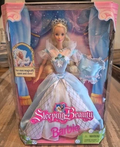Muñeca Barbie 1998 Bella Durmiente con almohada musical nueva en caja, vintage - Imagen 1 de 11