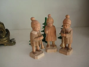 Erzgebirge! UNIKAT! 3 Winterkinder - handgeschnitzt - Bild 1 von 5