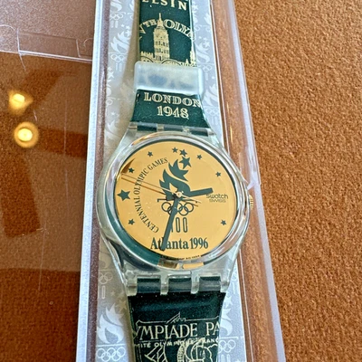 Raro orologio svizzero Swatch 1996 ATLANTA Olympics edizione limitata da collezione in scatola - Immagine 1 di 4