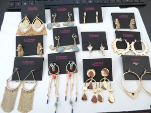 12 PAIR CATHERINE MALANDRINO EARRINGS - Picture 1 of 13