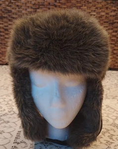 Eddie Bauer Uschanka Kunstfell Trapper Flieger Ohrenklappe Wintermütze Gr. L XL braun - Bild 1 von 9