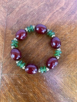 Hochwertiger Armband Charm Perlen Halbedelstein Vintage Boho Schmuck - Bild 1 von 4