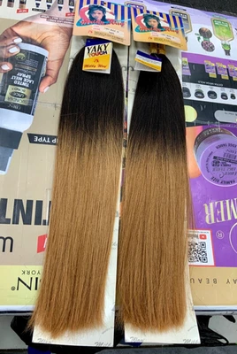 MILKY WAY Freetress Milkyway 100% Human Hair Yaki Bulk Braiding Hair 18 Inch T4270