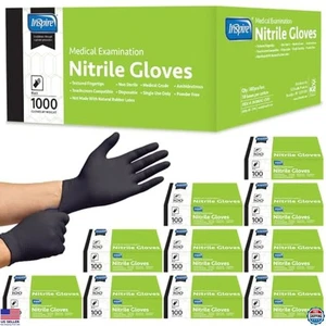 Black Nitrile Disposable Gloves | Latex-Free, 4.5 Mil, Cooking & Cleaning Use - Picture 1 of 7