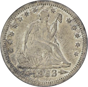 1853 Liberty Seated Silver Quarter Arrows and Rays VF Uncertified #316 - Picture 1 of 2