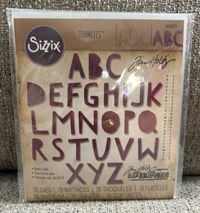 Tim Holtz Sizzix dies thinlits # 663073 ALPHANUMERIC, CUTOUT UPPER (3/4" TALL) - Picture 1 of 1