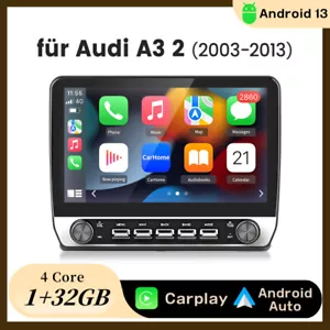 Carplay Android 13 Autoradio GPS Nav WIFI BT FM SWC DAB+ Für AUDI A3 8P 03-2013 - Bild 1 von 17