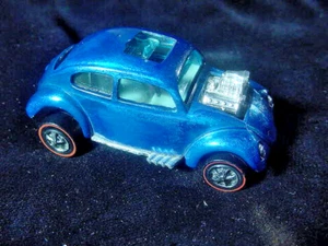 1967 custom volkswagen VW bug hotwheels blue car red line tire vw ho twheels USA - Picture 1 of 23