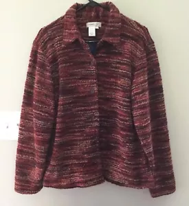 Coldwater Creek Woven Blazer, Front Button, Pockets, Multicolor, Large - Picture 1 of 6