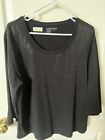 Zenergy By Chicos Black Sparkle Front Top Very Nice 3 L XL.
