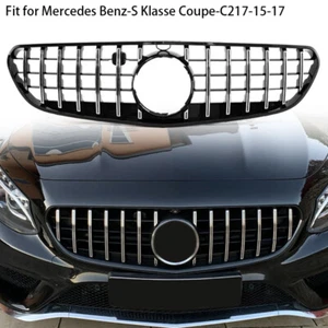 Para Mercedes Benz C217 W217 S Clase Cupé 2015-2017 Cromo Negro GT Estilo Rejilla - Imagen 1 de 15