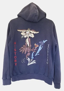 History Iceberg Looney Tunes Wile E Coyote Sudadera con Capucha Azul Cremallera 2003 De Colección L Grande - Imagen 1 de 9