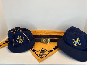 Vintage Official BSA Cub Scout Hat Belt Scarf Hat - Picture 1 of 6