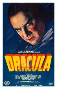 DRÁCULA 1931 CLÁSICA PELÍCULA DE TERROR POP ARTE DE PARED ANIMADO VAMPIRO BELA LIGOSI - Imagen 1 de 1
