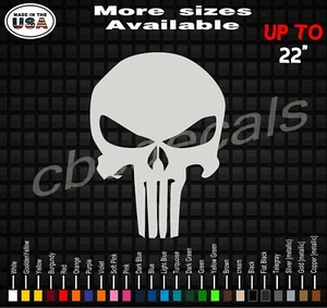 Cbcdecals- Die Cut "Punisher" Skull Decal Many sizes and colors - Picture 1 of 1