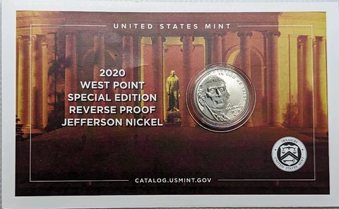 2020 Reverse Proof W Nickel in capsule w/ Mint Envelope Cover