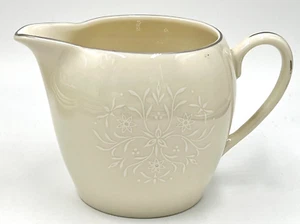 ELEGANT PICKARD DAMASK WHITE & SILVER CREAMER; EXCELLENT CONDITION - Picture 1 of 11