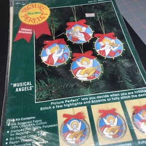 Bucilla Musical Angels Christmas 4 Ct Needlecraft Kit 82024 - Picture 1 of 16