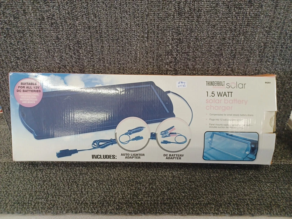 Cargador de panel de coche con mantenedor de batería solar de 12 voltios 2 vatios Foto 1 de 1