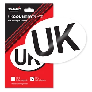 Pegatina de placa de país Summit UK - calcomanía autoadhesiva (CP-7) UE conducción europea - Imagen 1 de 4