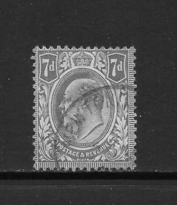 GREAT BRITAIN SCOTT 145 USED FINE - 1910 7p GRAY ISSUE - EDWARD VII - Picture 1 of 2