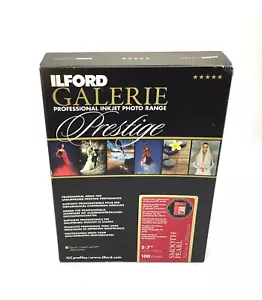 ILFORD GALERIE Inkjet Photo Paper PRESTIGE Smooth Pearl Boxed *100* Sheets 5x7" - Picture 1 of 3
