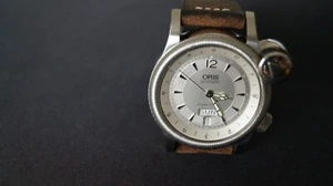 Reloj Oris 01 635 7568 4061-07 5 21 55 automático plateado 42 mm GMT TEMPORIZADOR DE VUELO Reino Unido - Imagen 1 de 24