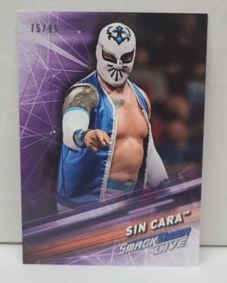 SIN CARA 2019 Topps WWE Smackdown Live PURPLE #50 ~ #'d /99 ~ Wrestling Card - Image 1 of 2